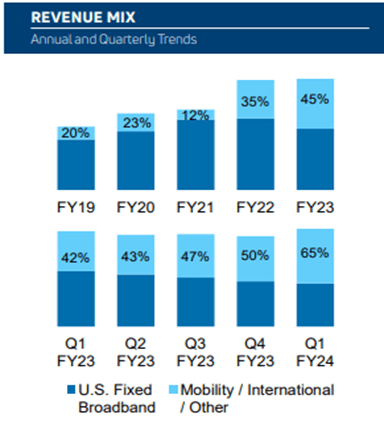 Satellite Services Segment Revenue Mix