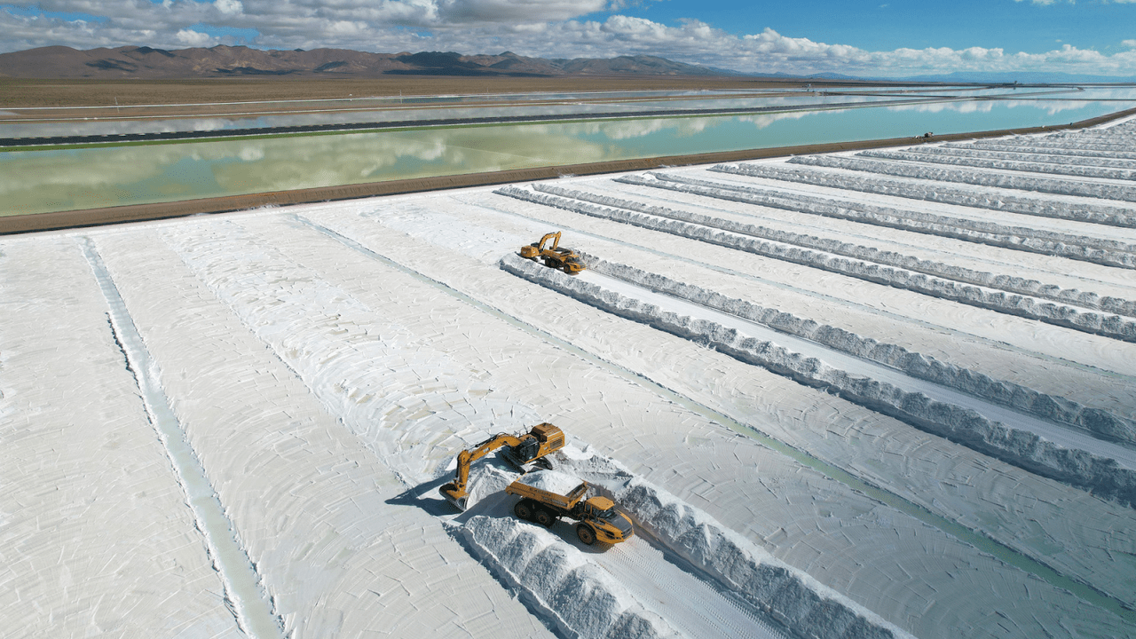 Initial harvesting of lithium at Cauchari Olaroz